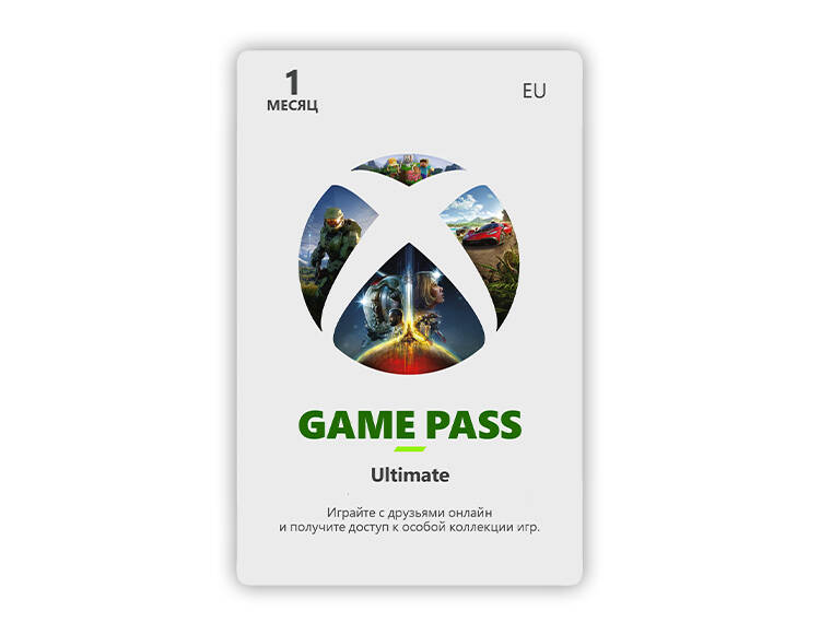 

Карта оплаты Xbox Game Pass Ultimate на 1 месяц [Цифровая версия] (EU)