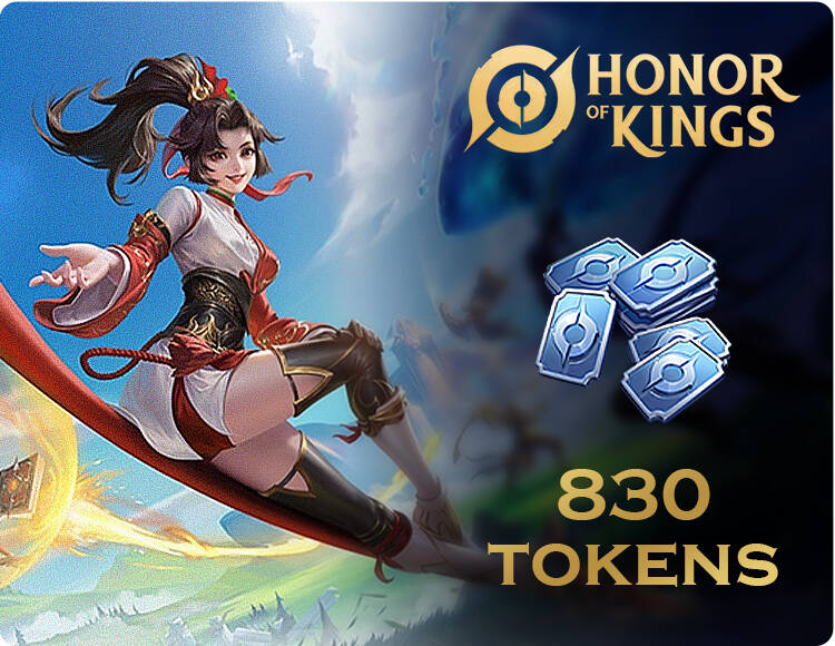 

Игровая валюта Honor of Kings 830 Tokens [Цифровая версия] (PC)
