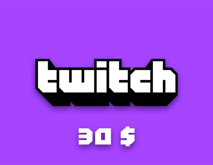 

Карта оплаты Twitch 30 USD (USA) [Цифровая версия] (PC)