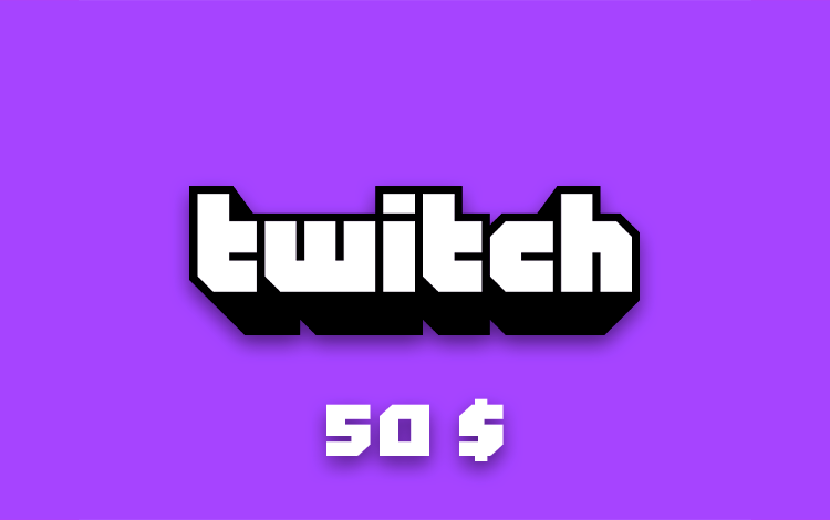 Скриншот №0 из Карта оплаты Twitch 50 USD (USA) [Цифровая версия] (PC)