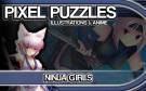 Скриншот №0 из Pixel Puzzles Illustrations & Anime - Jigsaw Pack: Ninja Girls (PC)