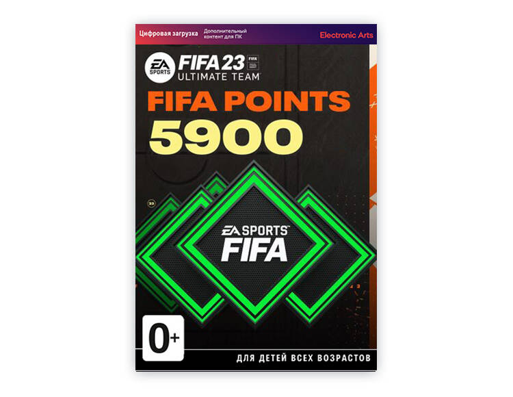 

Игровая валюта FIFA 23: 5900 FUT Points [Цифровая версия] (PC)