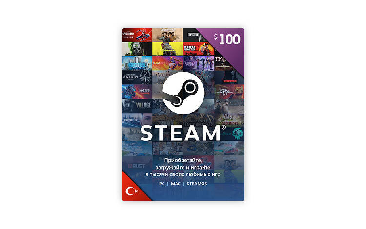 Скриншот №0 из Карта оплаты Steam 100 USD Turkey [Цифровая версия] (PC)