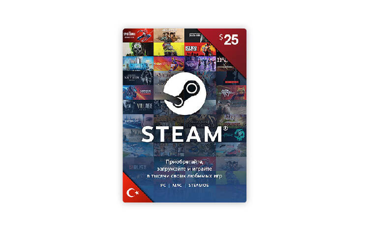 Скриншот №0 из Карта оплаты Steam 25 USD Turkey [Цифровая версия] (PC)