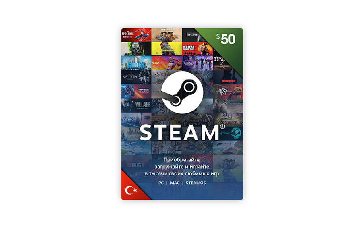 Скриншот №0 из Карта оплаты Steam 50 USD Turkey [Цифровая версия] (PC)