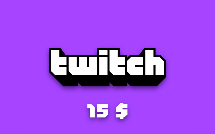 Скриншот №0 из Карта оплаты Twitch 15 USD (USA) [Цифровая версия] (PC)