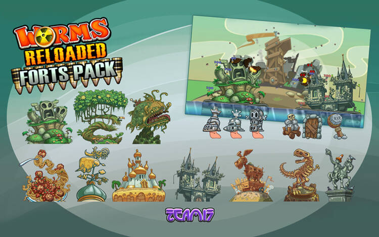 Скриншот №0 из Worms Reloaded - Forts Pack (PC)