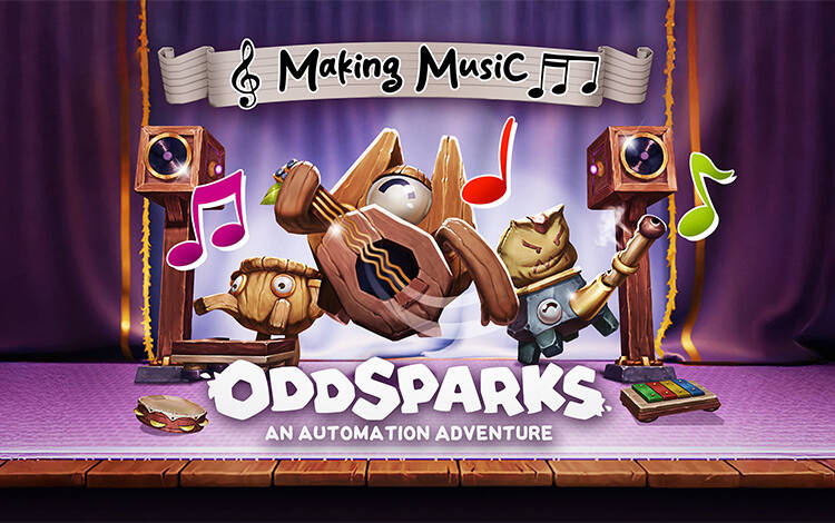 Скриншот №0 из Oddsparks: An Automation Adventure - Making Music (PC)