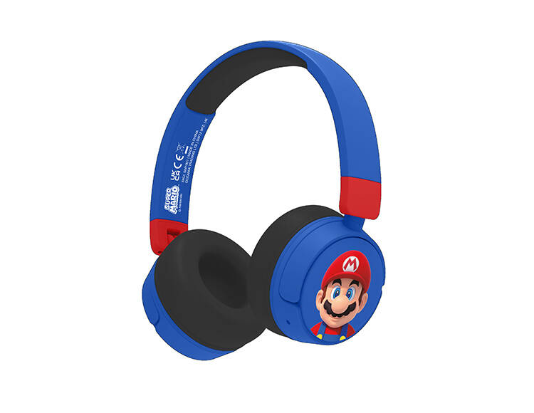 Детские беспроводные наушники Mario, синий Уценка